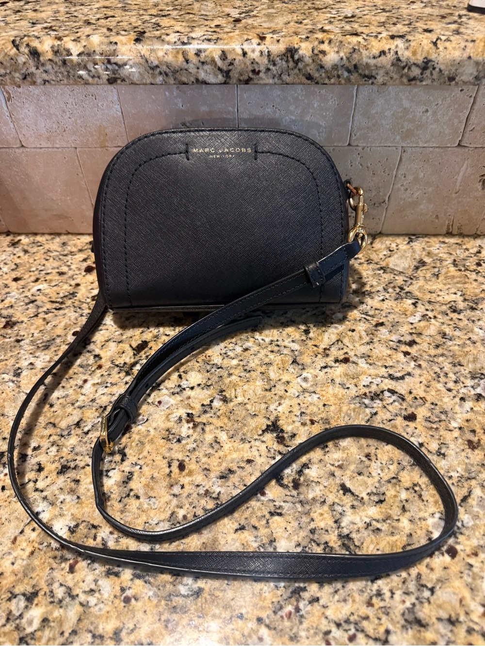 Marc Jacobs Black Saffiano Leather Crossbody